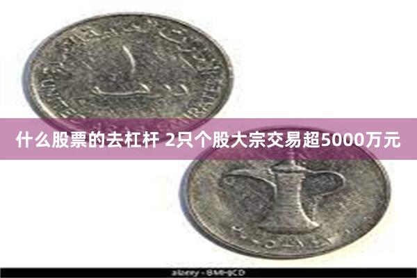 什么股票的去杠杆 2只个股大宗交易超5000万元