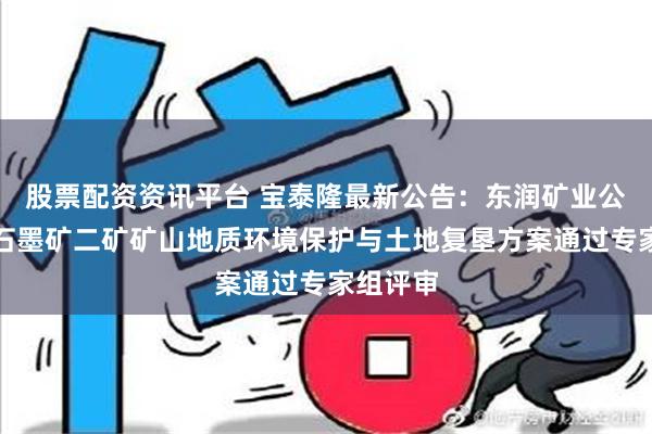 股票配资资讯平台 宝泰隆最新公告：东润矿业公司密林石墨矿二矿矿山地质环境保护与土地复垦方案通过专家组评审