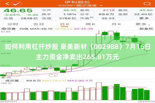 如何利用杠杆炒股 豪美新材（002988）7月16日主力资金净卖出265.81万元