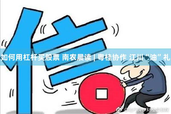 如何用杠杆买股票 南农晨读 | 粤桂协作 江川“油”礼